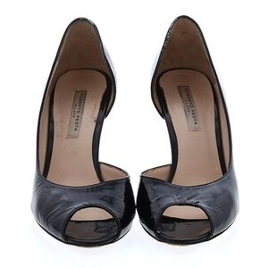 ROBERTO FESTA Milano Black Patent Leather Peep-toe Pump Heels Size 38
